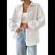 thumbnail image 2 of Camisas de Botones Extragrandes para Mujer, con Cuello Texturizado, Larga, Estilo Casual, para Otoño. XL, 2 of 9