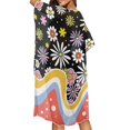 thumbnail image 4 of HELLHERO High Quality Fabrics Bathing Suit Cover Up for Hawaii Vacation Quick Dry Casual Daisy Wave, 4 of 6