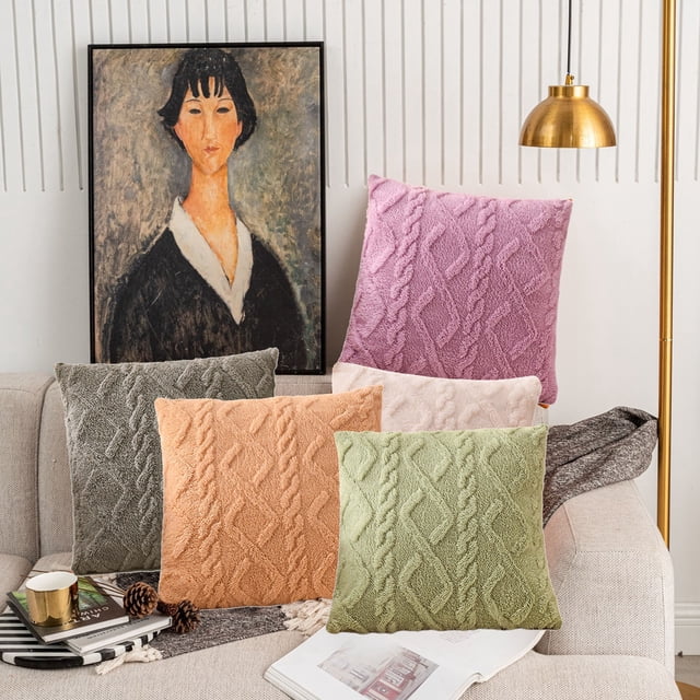 Fiudx Fundas de Almohada de Verano, Elegante Material de Poliéster, Cierre de Cremallera, Suaves y Acogedoras, Decoración Exterior para Sala de Estar, Dormitorio, Perfectas para Sofás y Camas, Tamaño