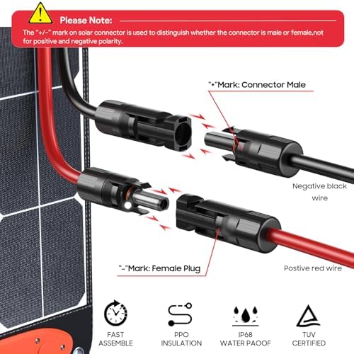 16FT Solar to XT60i Charging Extension Cable: For RC Battery Drones, Solar Generator (EcoFlow River Delta Plus Pro Max, Anker SOLIX 767) - Garden & Patio