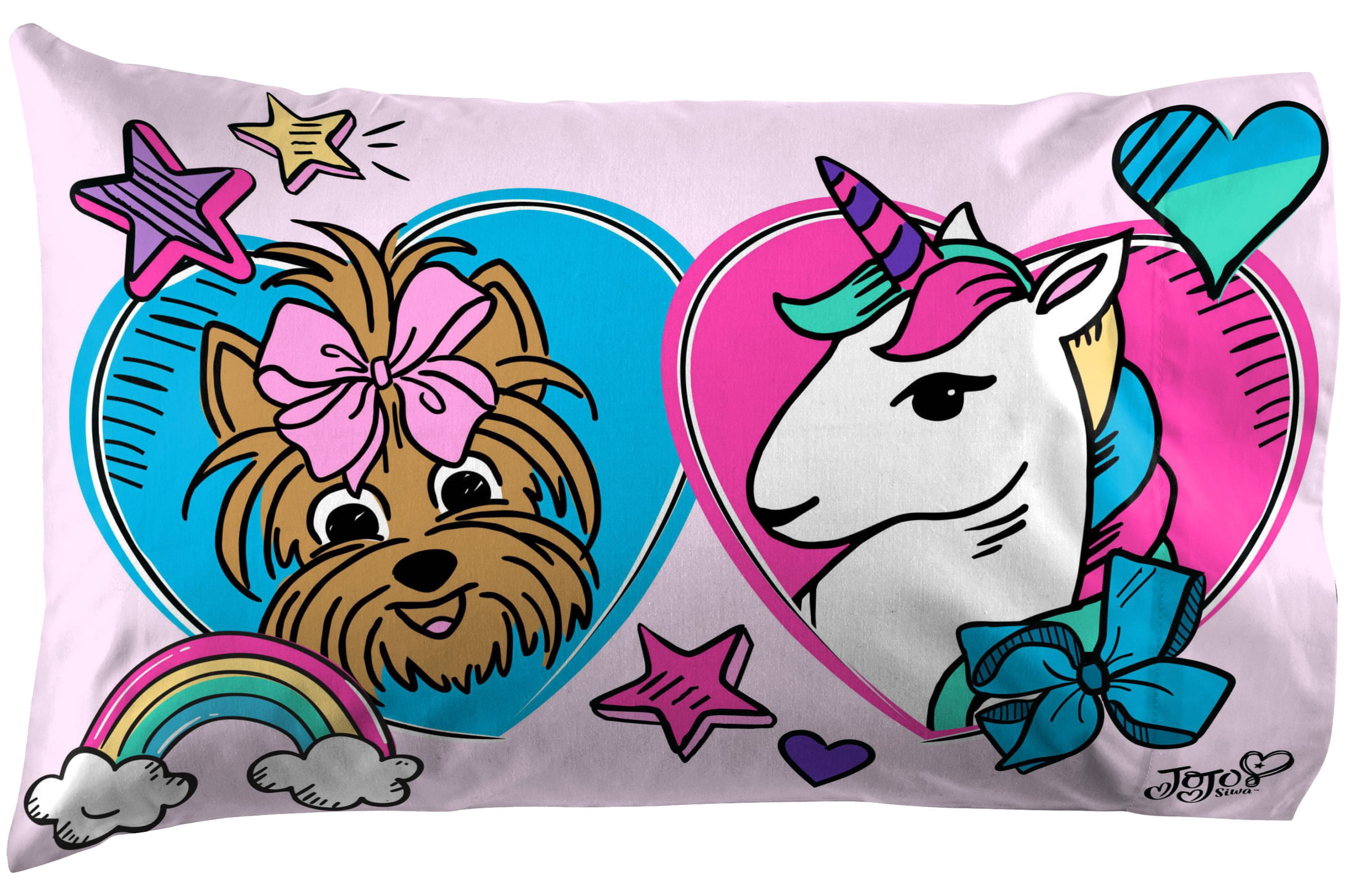 Jojo Siwa 5-Piece Unicorn Shine Striped Kids Bedding Set w/ Reversible Pink Bows Comforter