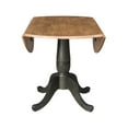 thumbnail image 3 of Solid Wood 42 in. Round Dual Drop Leaf Dining Table in Hickory/Washed Coal, 3 of 7