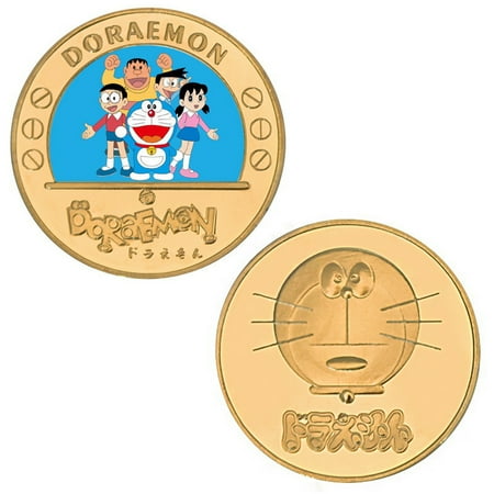 Gprince Japan Anime Doraemon Coin Plated Gold Animation Collection Toy ...