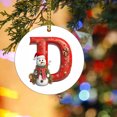 thumbnail image 3 of Moocorvic 26 Initial Letter Snowman Hanging Ornaments, Christmas Decorations Winter Keepsake Ornaments Gifts for Women, Friends & Family Holiday Party(D), 3 of 6