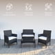 thumbnail image 3 of Ilios Innova | Sala de Jardín para Exterior 4 Piezas, Set de Muebles para Terraza y Patio con Textura tipo Ratán, Incluye Mesa de Centro con Cristal Templado y Cojines, 3 of 9
