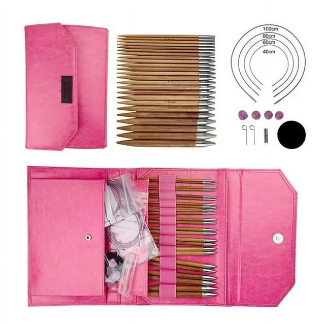Crocheting Sweater Knitting Needle Set Removable Weaving Hooks Yarn Knitting Craft Tools Interchangeable for Knitting Lovers