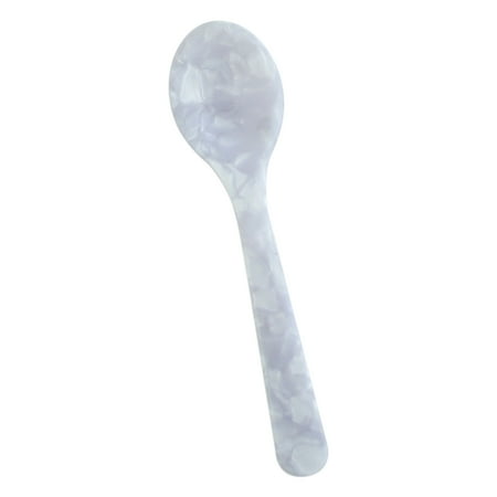 

Pontos Dessert Spoon Retro Style Smooth Edge Unique Pattern Food Grade Ergonomic Handle Decorative Acrylic Cake Ice Cream Spoon Jam Butter Cutter Tableware Home Supplies