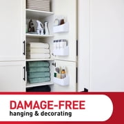 Command Heavyweight Large Caddy, Hangs up to 10lbs, White, Home Organizer, 1 Caddy