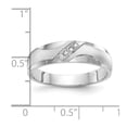 thumbnail image 2 of 14k White Gold Prong set 1/20 Carat Diamond Trio Mens Wedding Band Size 10.00 Wedding Band for Men, 2 of 2