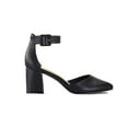thumbnail image 6 of Pennysue Women's Black Pointy Low Chunky Heels With Ankle Strap Size 7, 6 of 7