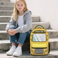 thumbnail image 5 of Jeiento Kids Backpack for School 16 Inch Elementary Backpack for Boys Girls Lightweight Water-Resistant Polyester Bookbag with Multi-Pocket Organization, School Bus, 5 of 7