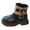 Black, variant on Gvdentm Kids Winter Shoes Girls Size 7 Kids Girls Insulated Winter Warm Snow Boots Boots Boys(Brown,10.5)