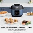 thumbnail image 3 of Ninja HyperHeat 9-in-1 Electric Pressure Cooker with SimpliServe Pot — 6.5 Qt, Cooks Up to 2X Faster, 1200W, Feeds 8–10, PC201 Blue Macaron, 3 of 13