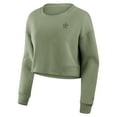 thumbnail image 2 of Women's Fanatics Olive Houston Astros Studio Cropped Pullover Sweatshirt, 2 of 5