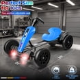 thumbnail image 3 of VIBESPARK 12V Electric Go Kart, Ride on Toys for Toddlers with Cool Flashing Lights, Foldable Electric Cars, Ride on Cars w/ Adjustable Seat, Built-in Music, EVA Wheels, Blue, 3 of 8