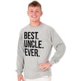 thumbnail image 3 of Best Uncle Ever Niece Nephew Men's Big & Tall Long Sleeve Graphic Tee Brisco Brands 3X, 3 of 5