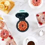 Mini Cake Maker and Lava Cake Maker,Mini Donut Maker Waffle Maker Pancakes Maker Machine for Breakfast, Snacks, Spice Cake, Desserts Non-Stick Surface, Cake Machine, Double-sided Heating (Mint Green)