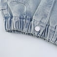 thumbnail image 6 of Conairie Boys Baggy Jeans Straight Wide Leg Y2k Denim Jeans Kids Elastic Waist Cargo Pants Streetwear Blue 4-5 Years, 6 of 7