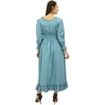thumbnail image 5 of Bimba Women's Cotton Smocked Waist Long Casual Maxi Dress, 5 of 7