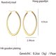 thumbnail image 2 of 1 par de pendientes de acero inoxidable, dorados, planos, grandes, ovalados, con resorte, 2 of 4