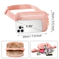 thumbnail image 5 of URSOFINE Belt Bag for Women & Men - Adjustable Crossbody Fanny Pack with 4 Pockets, Water-Resistant Sling Bag for Travel, Gym, Running & Daily Essentials (Gift Idea), Pink, 5 of 7