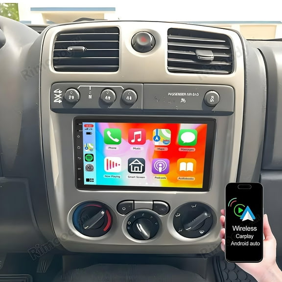 Eforcase Radio for GMC Canyon 2004-2012, 7 inch Touch Screen with Wireless Carplay Android Auto GPS Head Unit Bluetooth WiFi GPS SWC FM with Backup Camera