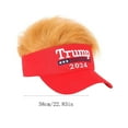 ZKIRBJV Trump 2024 Hat with Hair, Trump Bobblehead 2025 Merchandise Donald Trump Sign