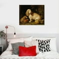 thumbnail image 5 of ARISTURING Lost Cabin Lop Eared Rabbits Print in Black Flat Frame Fine Artwork Painting Reproduction Wall Art Decor Poster Gift, 5 of 5