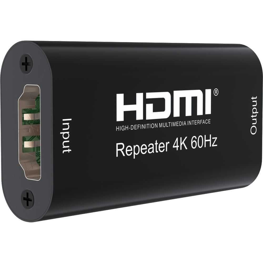 Techly HDMI 2.0 4K Repeater - Up to 40m Transfer rate of 3.4Gbps (single link) 4k @30HZ  2k@60Hz No power adapter required