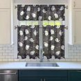 thumbnail image 3 of Autumn Halloween Tier Curtains Set - Pumpkin Candy Themed Kitchen Window Treatments Semi-Sheer, 3 of 6