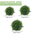 thumbnail image 3 of ZTTD 1Pcs 6.3 Inch Artificial Lavender Topiary Ball, Outdoor Faux Greenery Balls with Flowers, Fake Plant Sphere, Round Artificial Plant Balls for Front Door, Porch, Backyard, Home Décor, 3 of 9