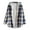 Blue, variant on LEAVINGSUO Hooded Sweaters for Women,Women's Casual Long Sleeve Plaid Buttoned Curved Hem Hooded Warm Coat Jacket