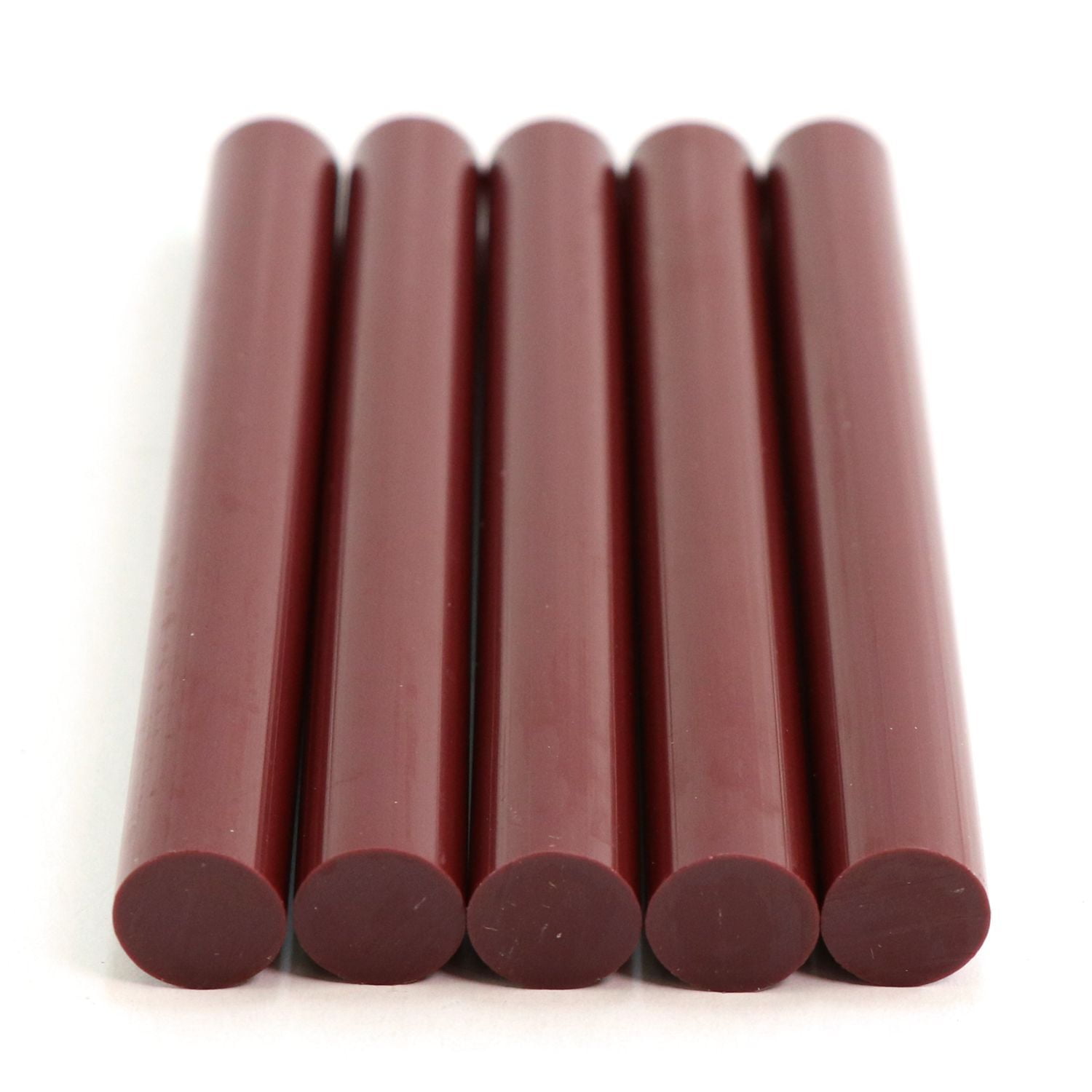 725R54CBURGUNDY Full Size 4" Burgundy Color Hot Glue Stick - 5 lb Box