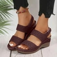 thumbnail image 3 of IUJSOY Womens Sandals Open Toe Hollow Out Wedge Sandals Casual Summer Slingback Platform Sandals, 3 of 7