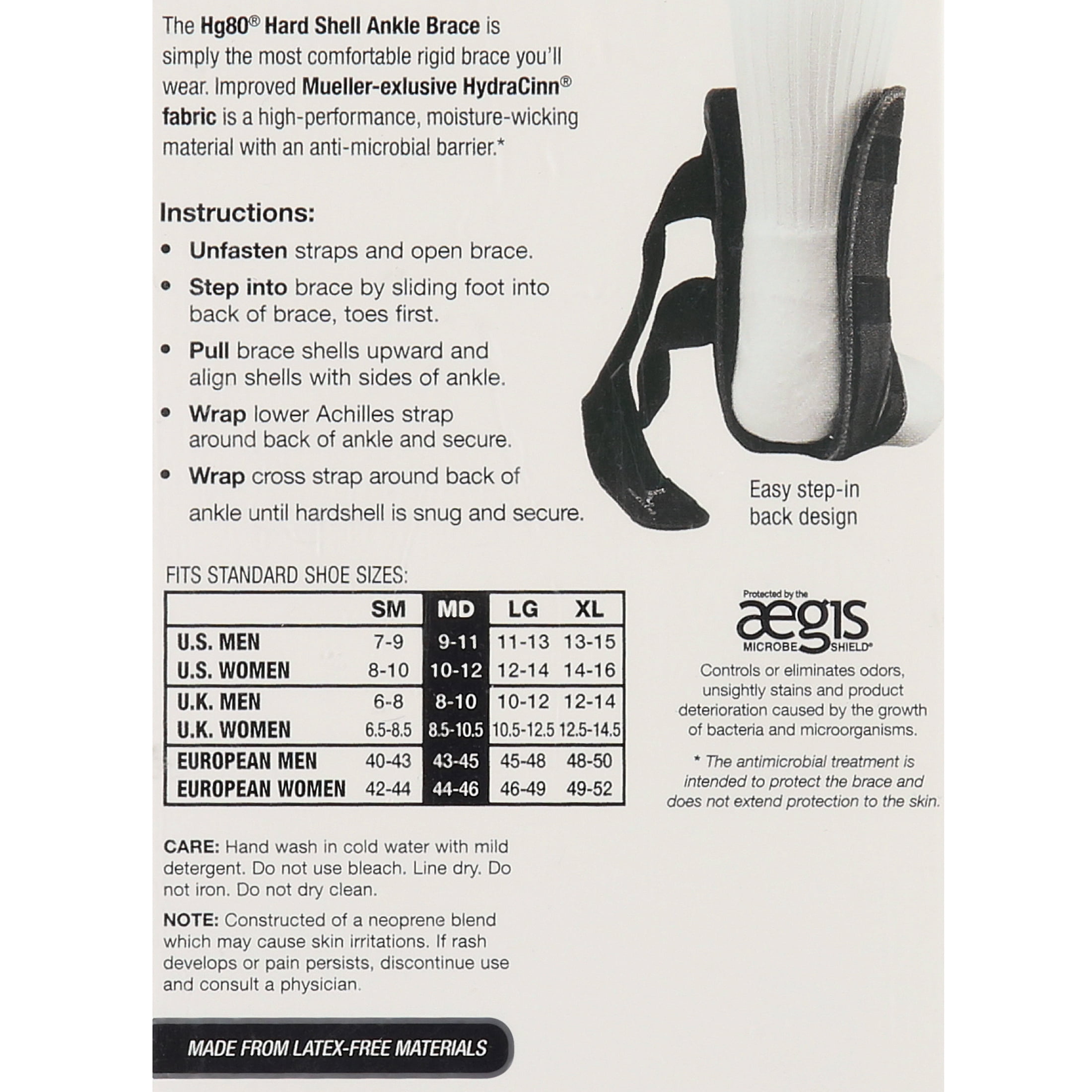 Mueller Hg80 Premium Hard Shell Ankle Brace, Medium Right