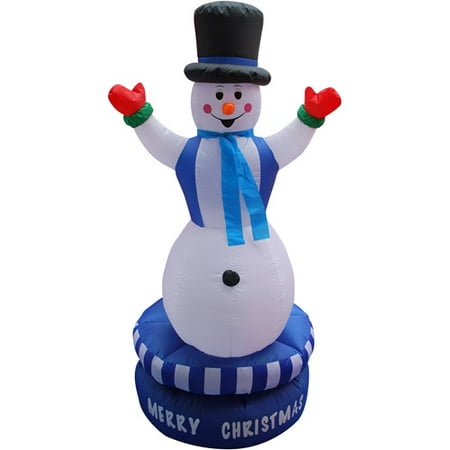 5.5' Tall Animated Airblown Christmas Inflatable Rotating Snowman with ...