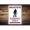 thumbnail image 1 of Skater Parking Only Novelty Sign, Metal Wall Decor - 10x14 inches, 1 of 4