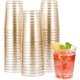 thumbnail image 1 of 50 vasos de plástico dorado de 10 onzas, vasos de plástico desechables con purpurina dorada, vasos de plástico transparente, vasos de boda, Acción de Gracias, vasos de fiesta de Navidad Vhermosa HMHZ1059, 1 of 7