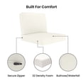 thumbnail image 5 of Covers&All Outdoor Sunbrella Deep Seat Cushion Set, Water, UV & Fade Resistant Patio Chair Cushions, High-Density 5" Thick Seat & Back Cushions for Outdoor Furniture, 5 of 6