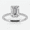 White, variant on 3.40 Ct Radiant Cut Moissanite Engagement Rings for Women 18K Yellow Gold Plated Hidden Halo Silver Wedding Ring