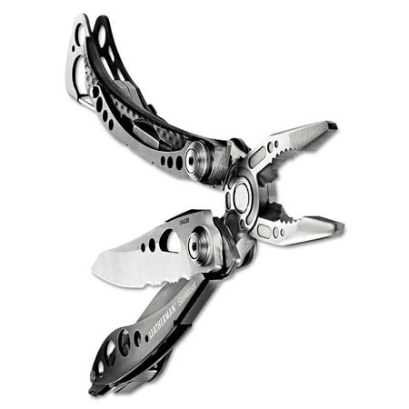 Leatherman Skeletool Multi-Tool, Seven Functions, Stainless Steel/Black Carbon Fiber