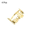 thumbnail image 3 of 4 piezas de anillos de servilleta de metal dorado en forma de letra para la cena, 3 of 6