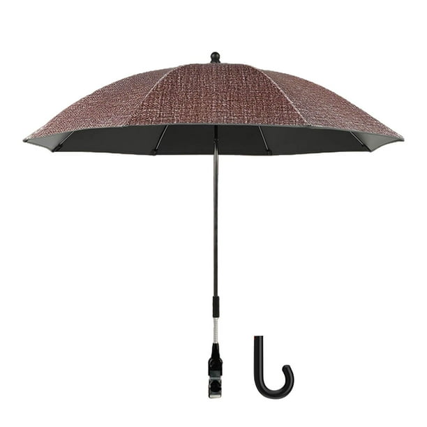 Sombrilla de cochecito, sombrilla de cochecito universal con clip con abrazadera ajustable, sombrilla de cochecito de bebé ajustable de 360 grados Rojo CUTICAT Sombrilla de protección solar