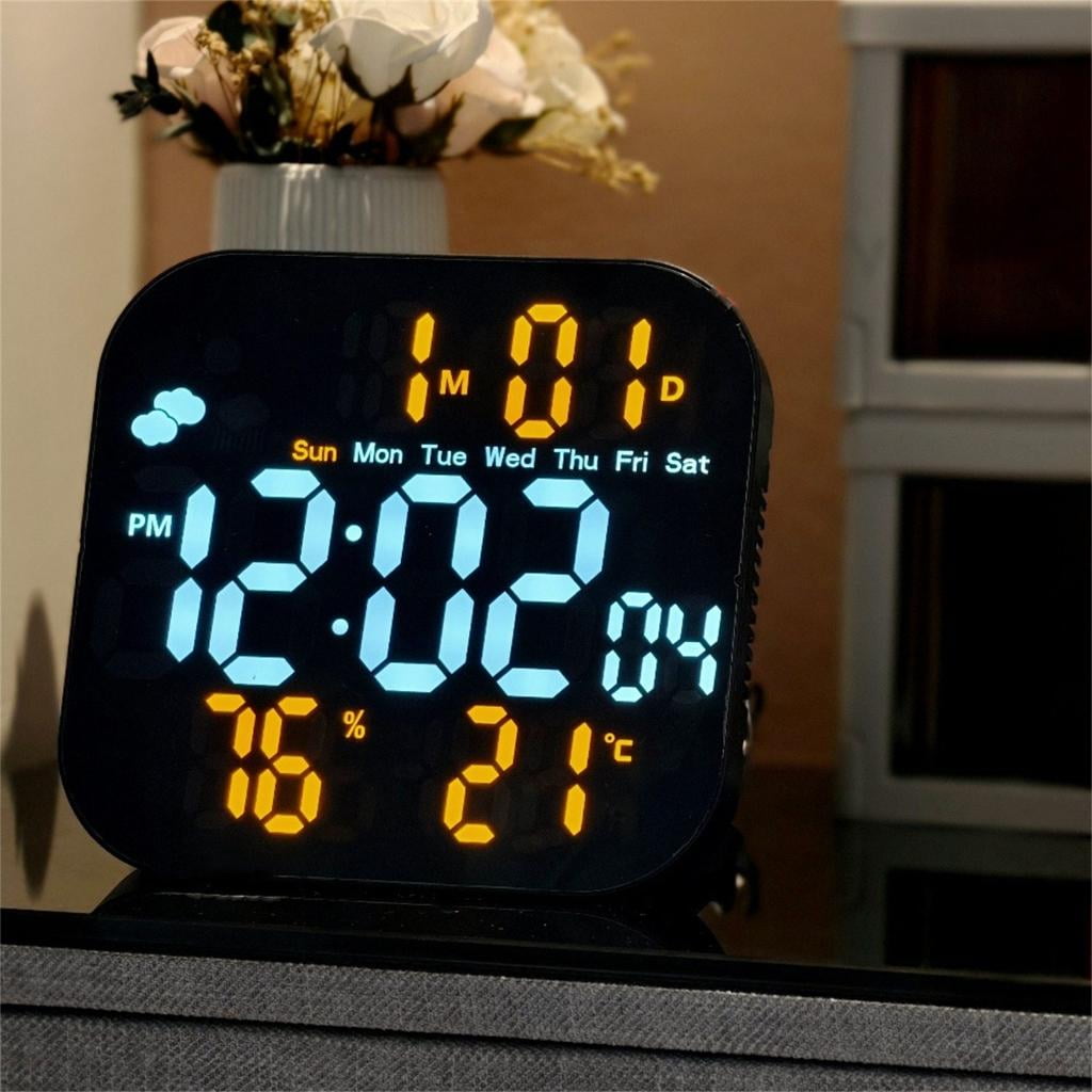 Giaone Large Display Digital Alarm Clock Bedroom Desck Clock with Date Table Clocks