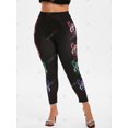 thumbnail image 4 of Más el tamaño de la mariposa de Halloween Esqueleto de impresión leggings Rosegal Leggings de talla grande, 4 of 5