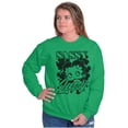 thumbnail image 3 of Betty Boop Saint Paddys Sassy Lassy Women Plus Size Crewneck Sweatshirt Brisco Brands 4X, 3 of 5