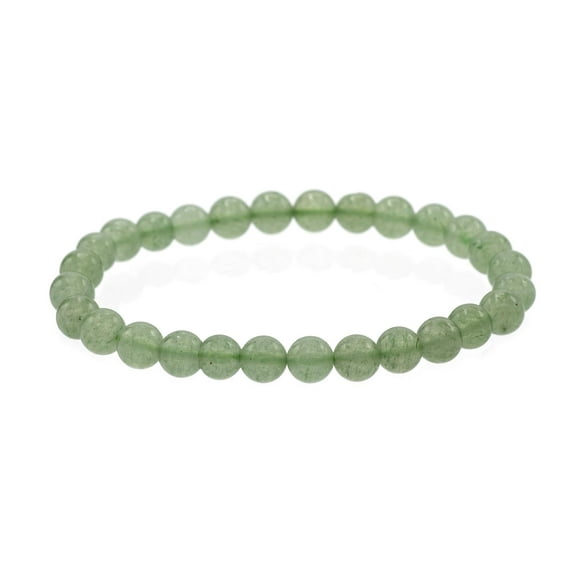 LTC Designs Shiny 6mm Round Aventurine Stretch Bracelet, 7"