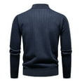 thumbnail image 4 of RMGVDSD Men's Quarter Zip Pullover Sweater Winter Stand Collar Zip Up Lined Slim Fit Knit Sweater Jacket Warm Casual Outwear Pullover Top Trendy Polo Sweater, 4 of 4