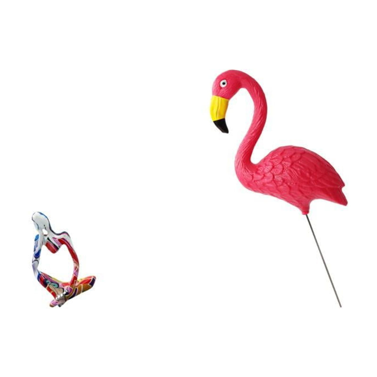 Resin Statue Flamingo Figurine Garden Stake Abstract Polyresin Art for Home Office Yard Decor