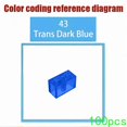 thumbnail image 1 of 100PCS MOC 4032 Round 2x2 With Axle Hole Building Blocks Kit Plate Bricks Particle Puzzle Idea DIY Toys Children Birthday Gifts 43-Trans Blue, 1 of 6